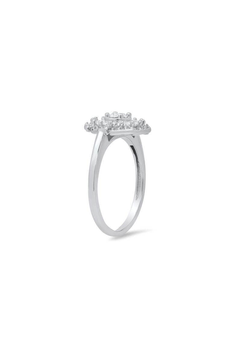 Sterling Silver Cubic Zirconia Halo Ring, Alternate, color, SILVER
