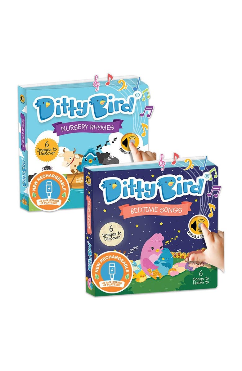 Ditty Bird Bedtime and Nursery Rhyme Song Books - Set of 2, Main, color,