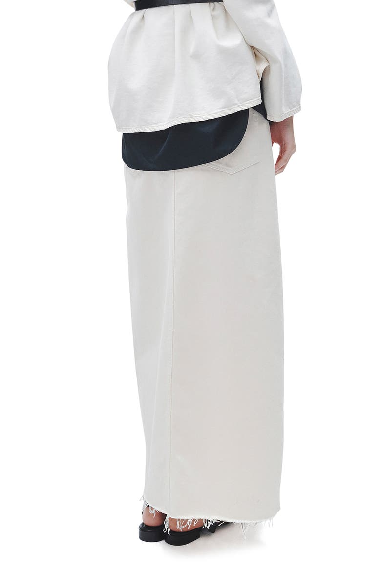 Avery Denim Maxi Skirt, Alternate, color, ECRU
