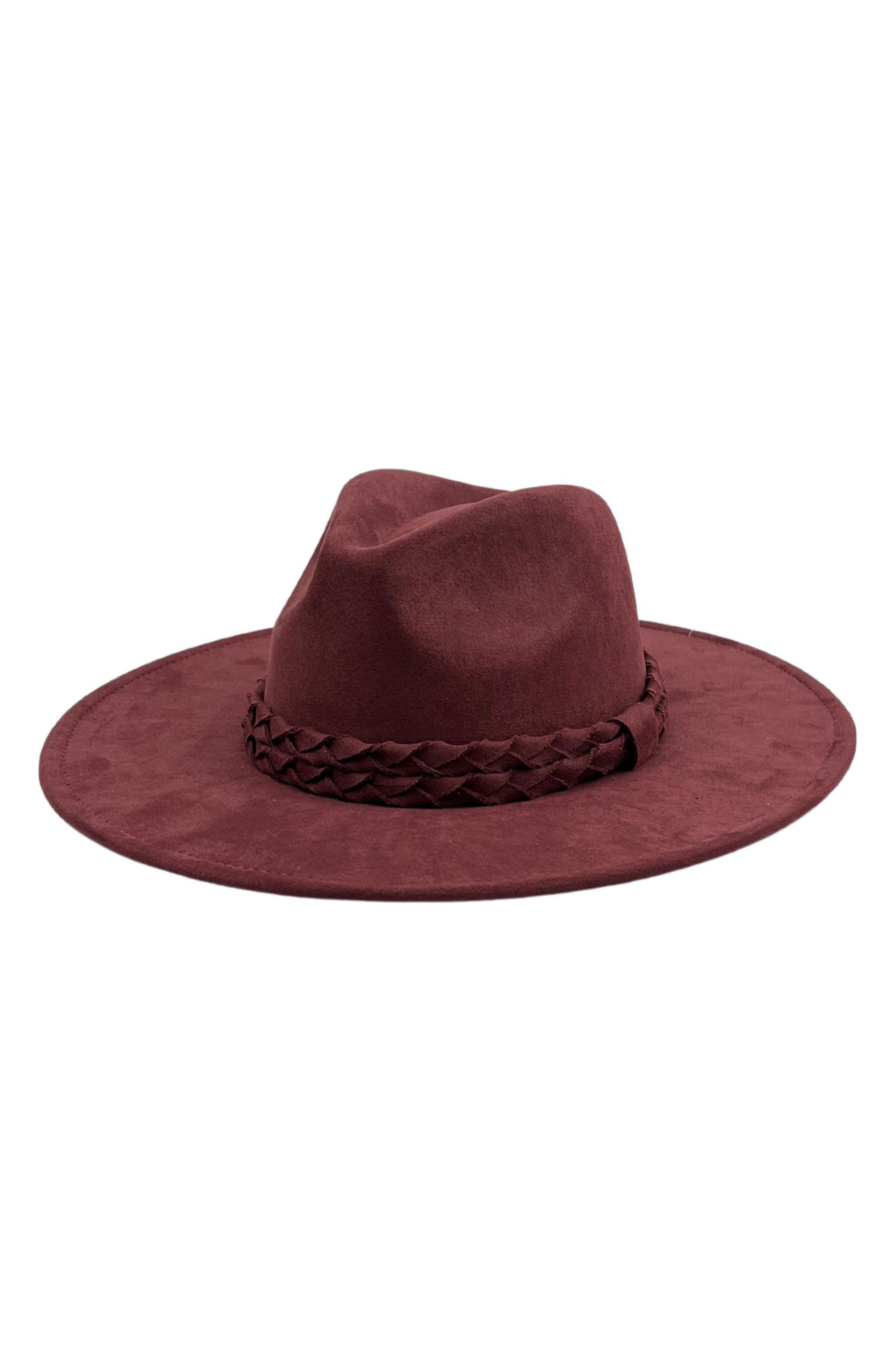 MARCUS ADLER Vegan Suede Braid Felt Fedora