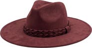 MARCUS ADLER Vegan Suede Braid Felt Fedora