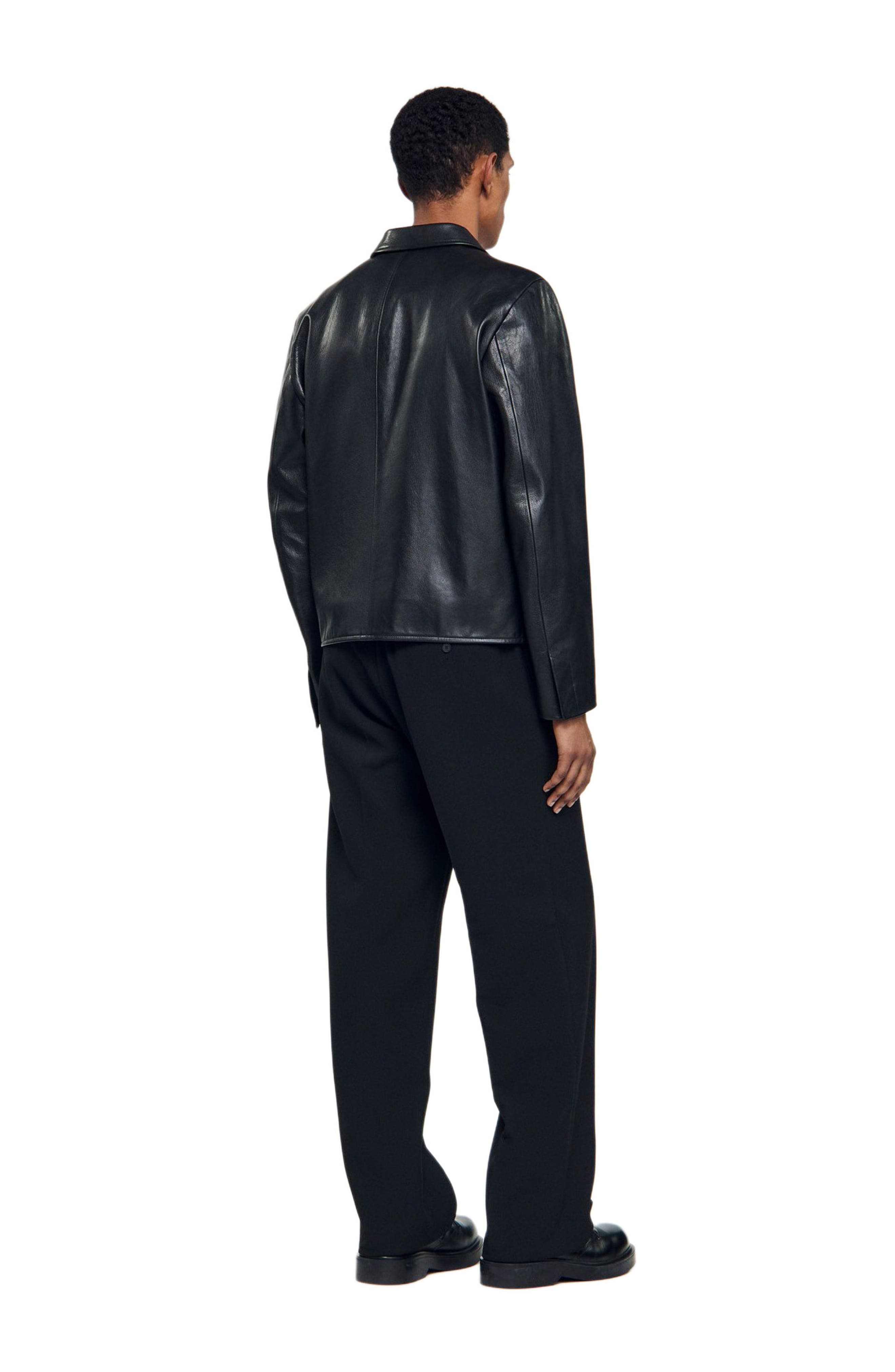 Zip-up leather jacket - image 2