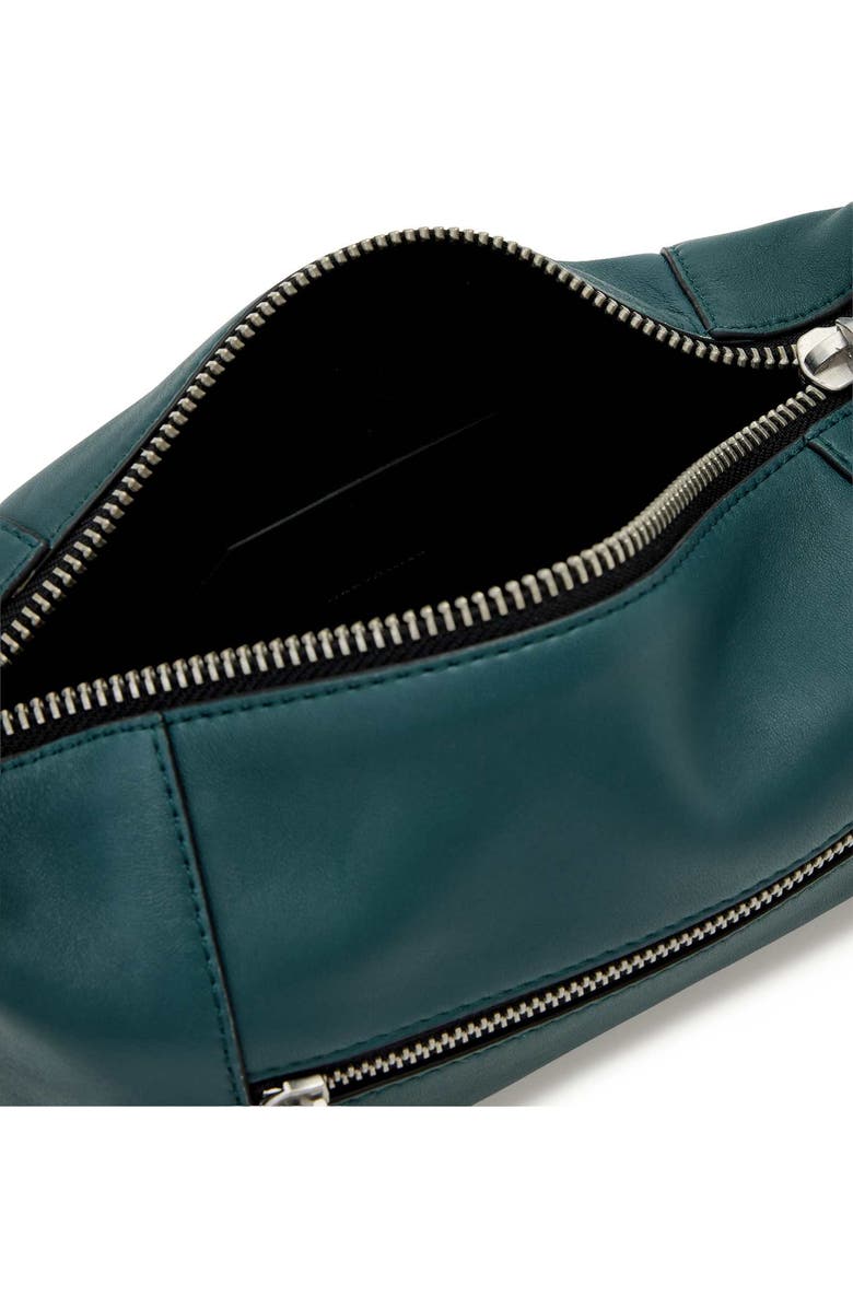 AllSaints Mini Vega Leather Shoulder Bag, Alternate, color, Emerald Green