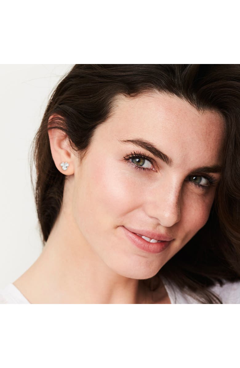 Disney Birthstone Stud Earrings, Alternate, color, April - Clear Crystal