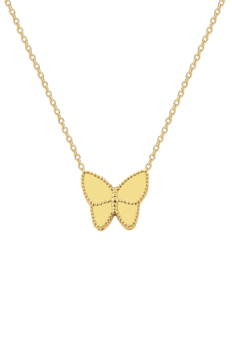 Butterfly Popcorn Pendant Necklace, Main, color, GOLD