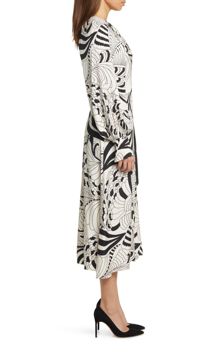 Ted Baker London Emmieeh Belt Detail Long Sleeve Midi Dress, Alternate, color, White