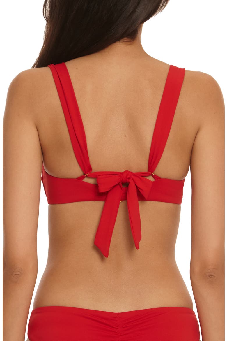 Color Code D-Cup Underwire Swimsuit Top, Alternate, color, RUBY