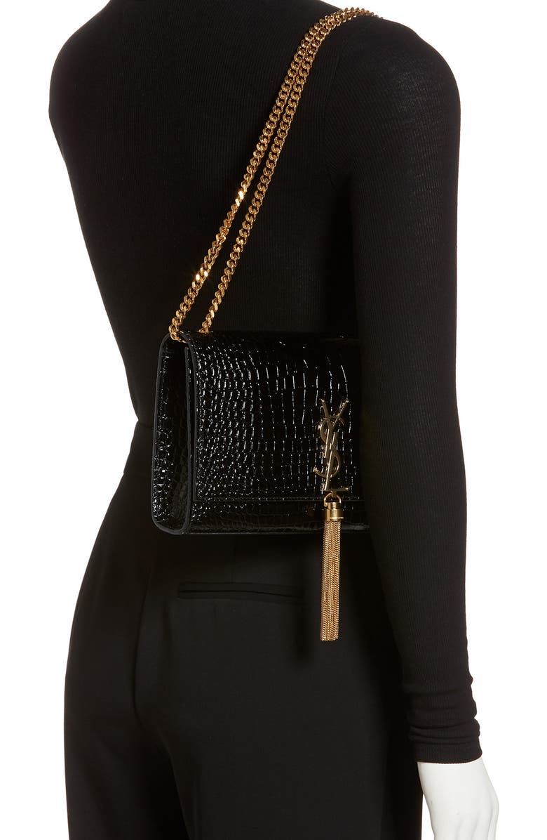 Saint Laurent Medium Kate Leather Shoulder Bag, Alternate, color,