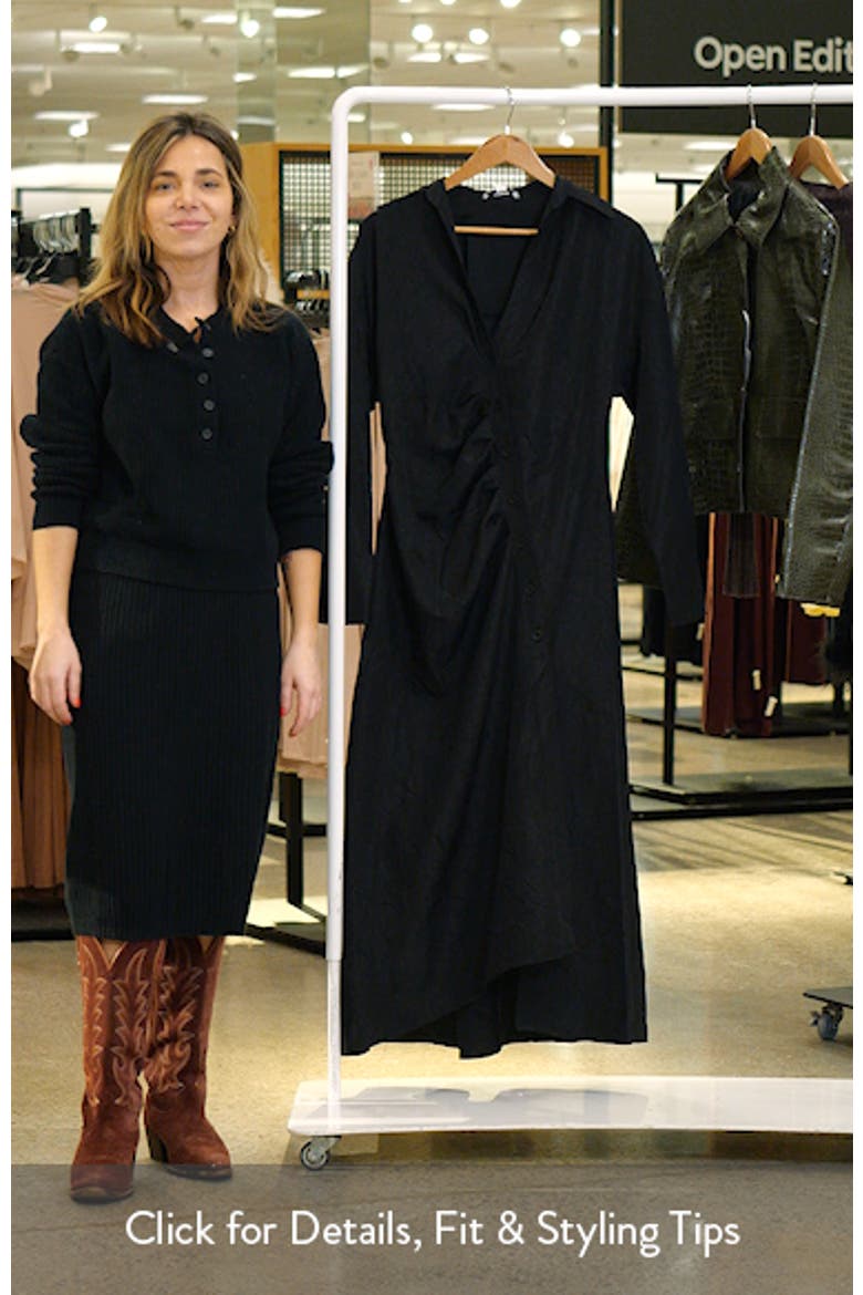 Long Sleeve Textured Shirtdress video