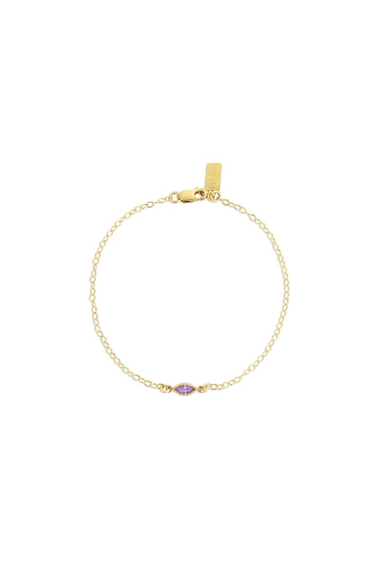 Set & Stones Marquise Birthstone Bracelet, Main, color, Gold / June