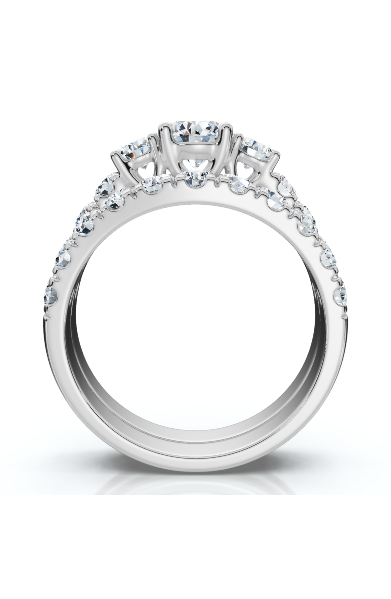 Bliss Diamond 1 3/4Ct 3-Stone Diamond Engagement Wedding Ring Set 14k Gold or Pt Lab Grown, Alternate, color, 