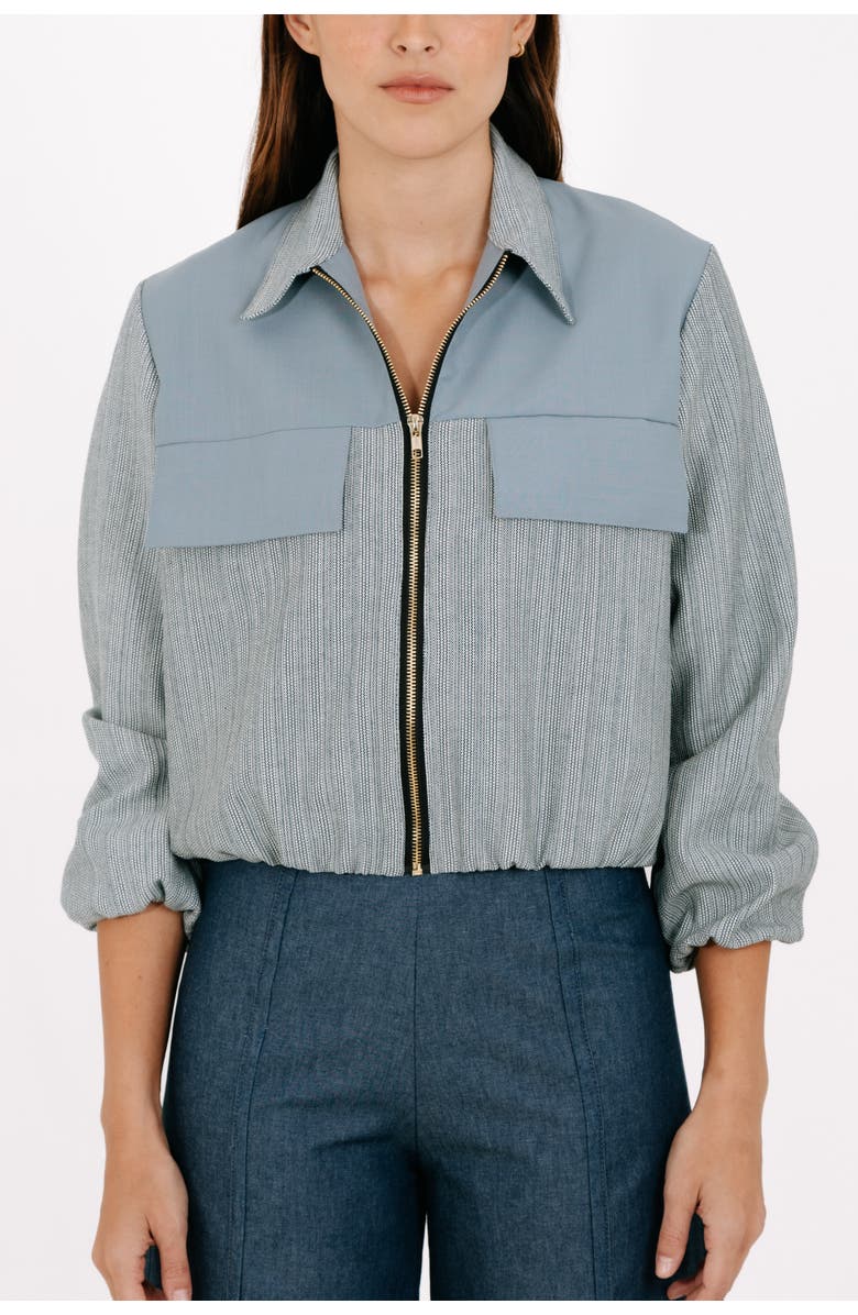Valentina Gordon Stillwater Bomber Jacket, Alternate, color, Denim