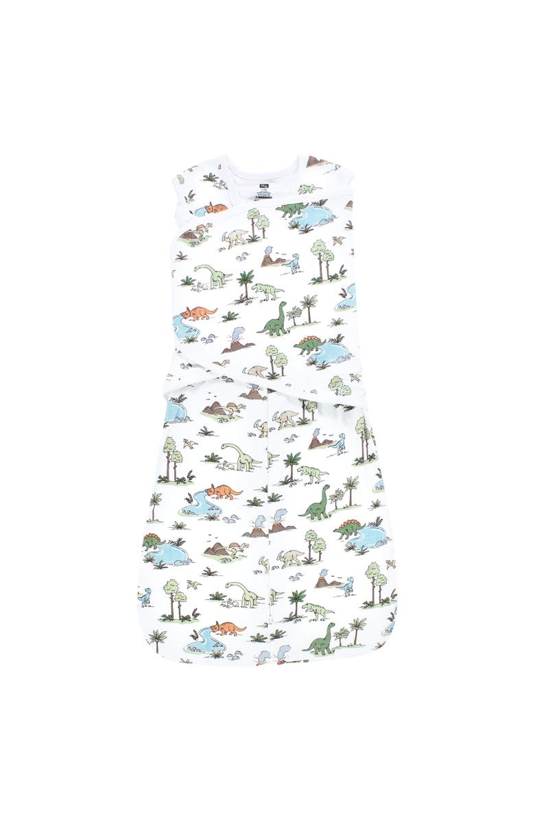 Hudson Baby Adjustable Swaddling Sleepwear, Main, color, Dinosaur Adventures