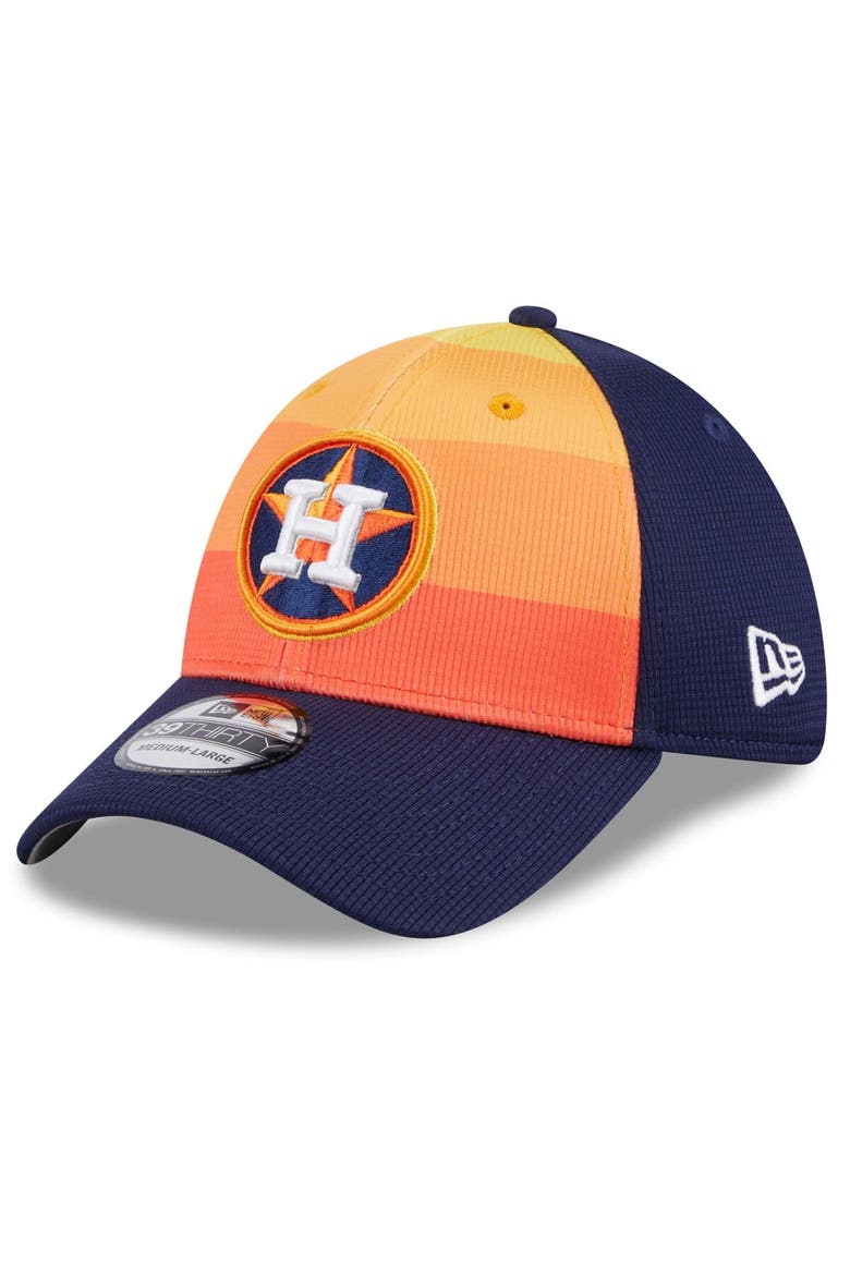 Men's New Era  Orange Houston Astros 2024 Batting Practice 39THIRTY Flex Hat, Main, color, Orange