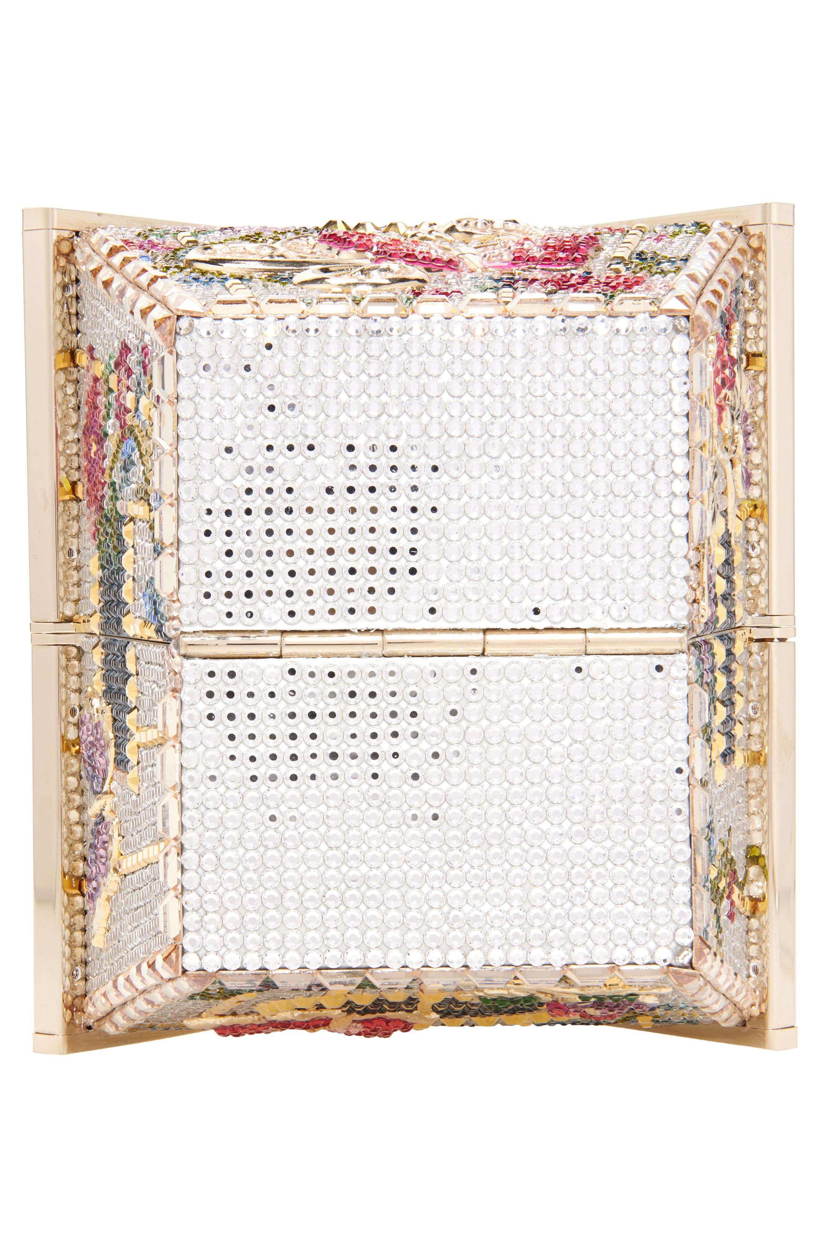 Judith Leiber Cottage Romance Crystal Embellished Clutch, Alternate, color, 