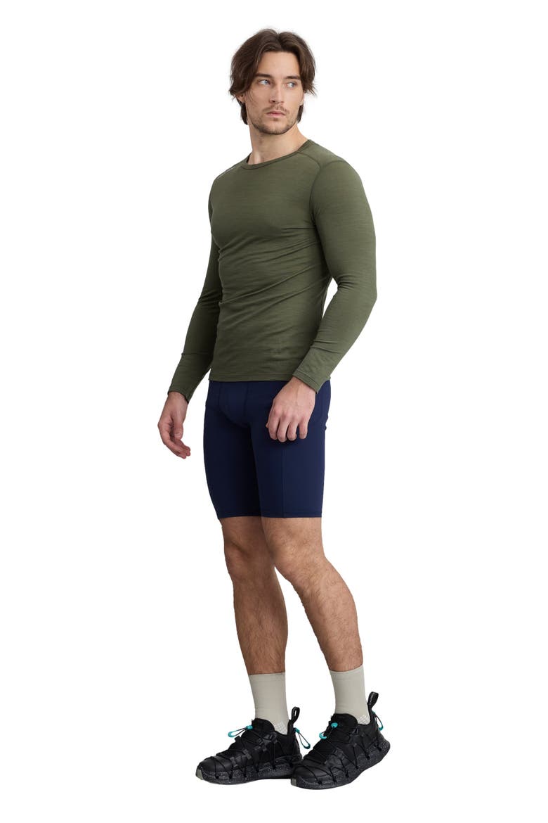 Men's 100% Merino Classic L/S Crew, Main, color, Olive