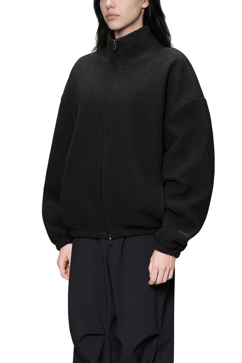 Fleece Zip Jacket, Alternate, color, BLACK