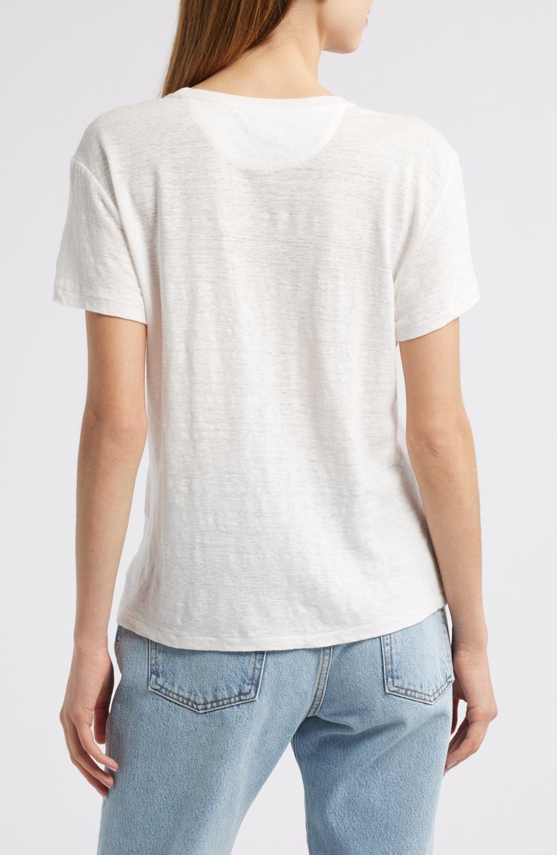 FRAME Organic Linen Baby Tee, Alternate, color, White