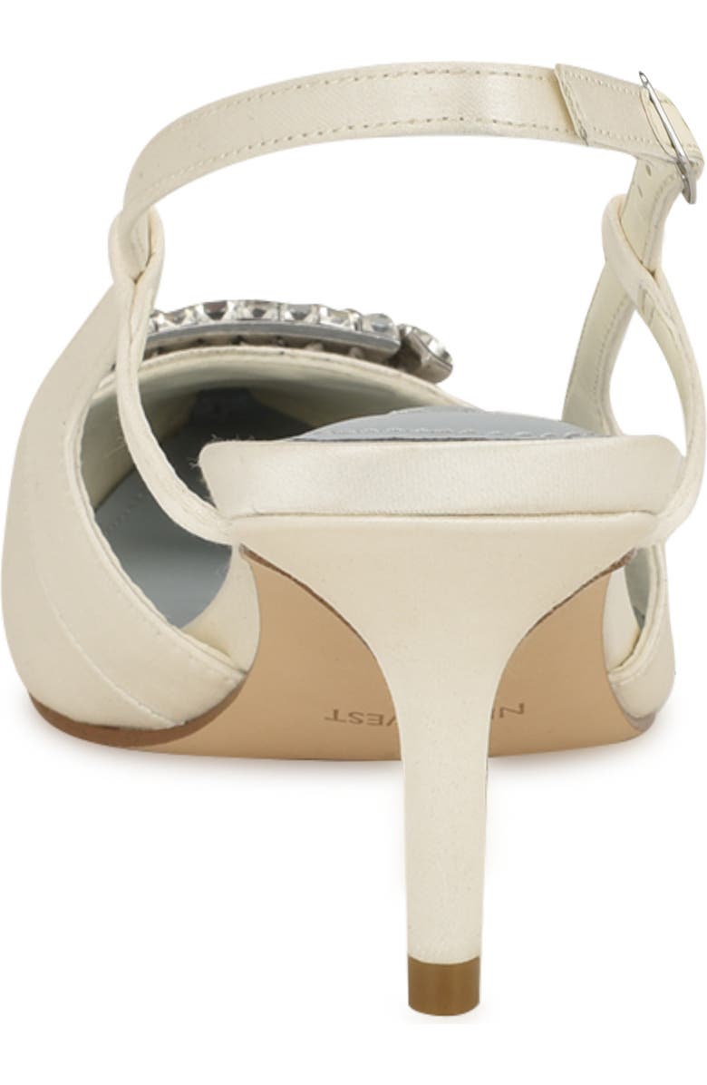 Nine West Aimey Bridal Slingback Pointed Toe Pump, Alternate, color,