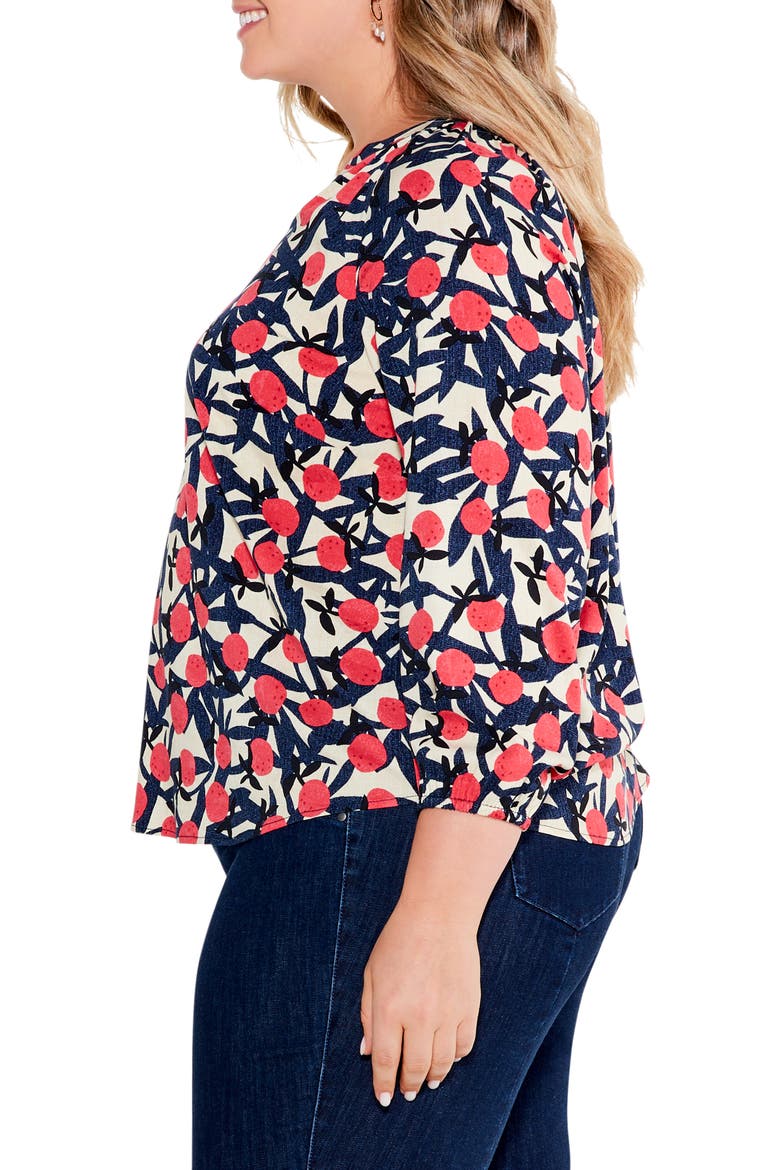Fresh Squeeze Popover Blouse, Alternate, color, ORANGE MULTI