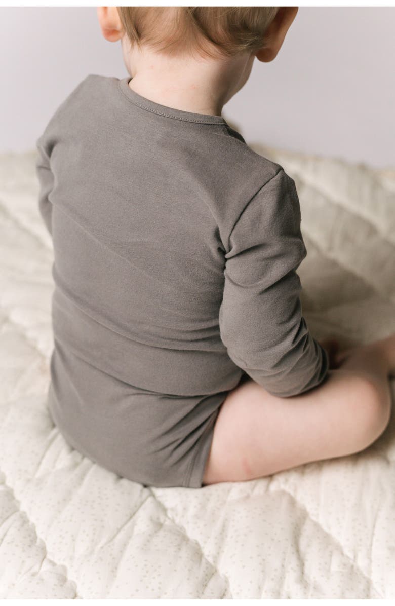 Pehr Essentials Long Sleeve Organic Cotton Bodysuit, Alternate, color, 