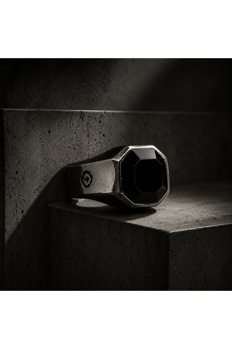 Onyx Silver Ring, Alternate, color, Onyx