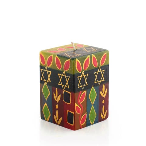 Judaica Painted Cube Candle