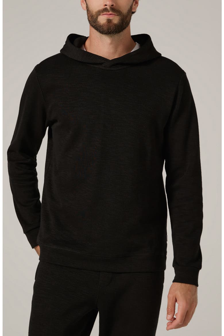 Shoreline Cotton Blend Hoodie, Main, color, BLACK
