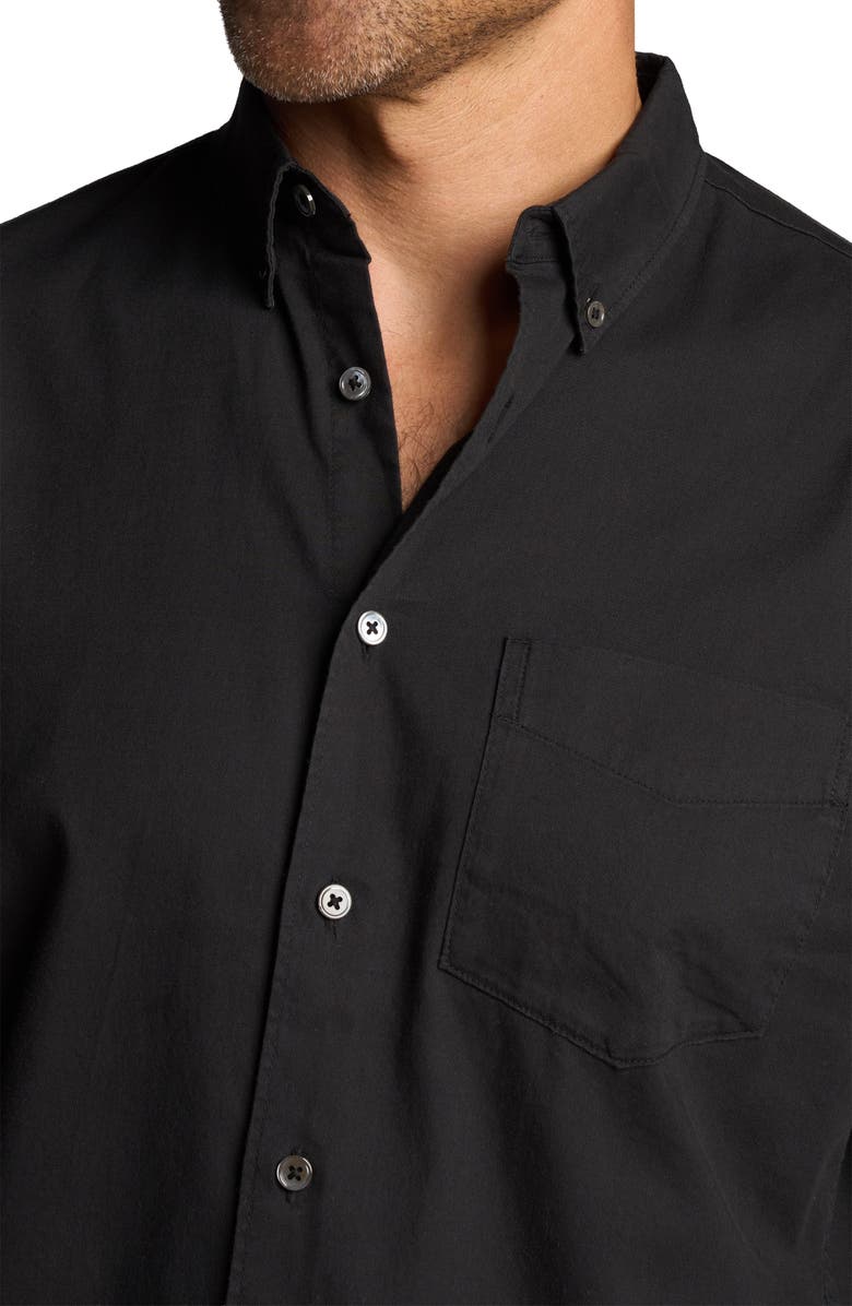Rowan Henrick Cotton Oxford Button-Down Shirt, Alternate, color, Washed Black