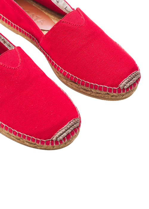 Viscata Barceloneta Canvas Espadrille Flats In Red