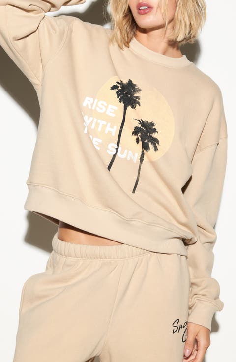 Shady Palm La Brea Crewneck Cotton Graphic Sweatshirt