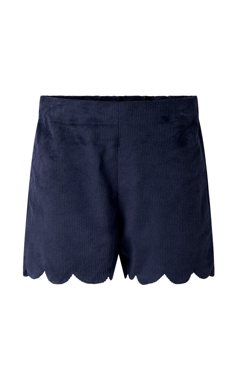 Rachel Riley Navy Cord Scalloped Shorts, Main, color, Navy