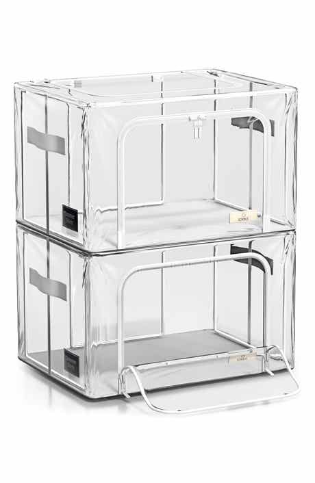 Set of 2 Stackable Foldable Storage Bins