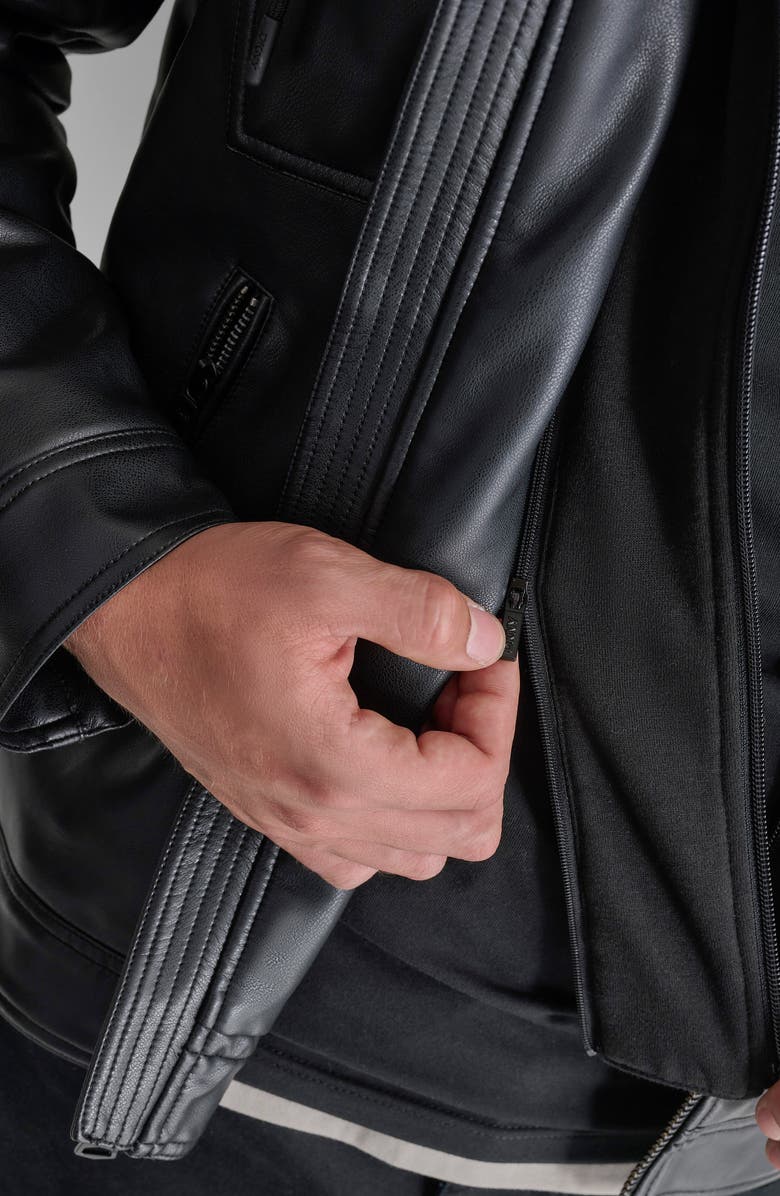DKNY Faux Leather Jacket, Alternate, color, Black