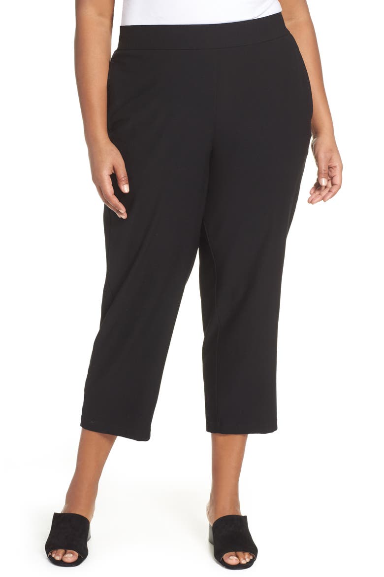 Tapered Ankle Pants, Main, color, BLACK