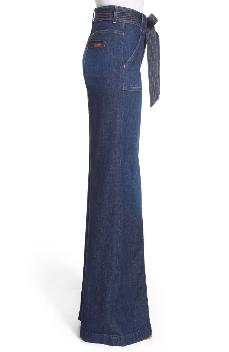 7 For All Mankind <sup>®</sup> High Rise Palazzo Jeans, Alternate, color,