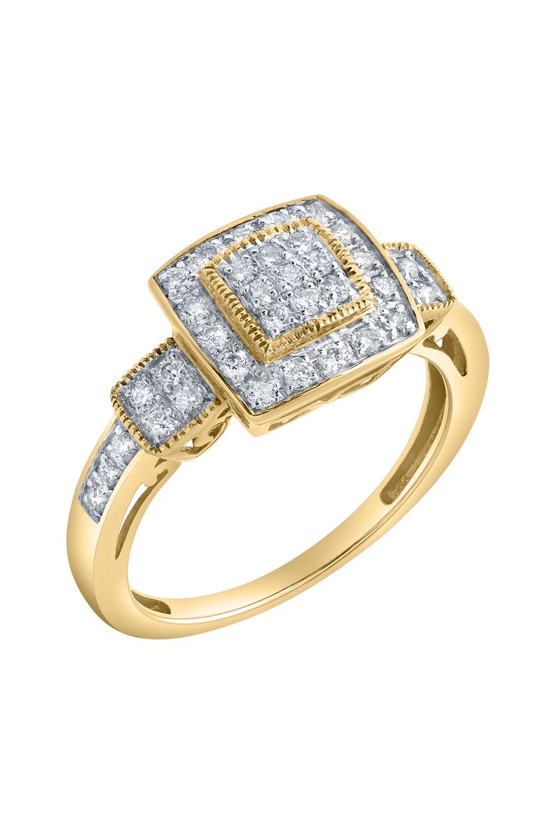 LuvMyJewelry Lunaris 0.45 Ct 10K Gold Diamond Ring, Alternate, color, 10K Yellow Gold