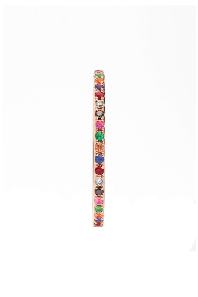 Rainbow Precious Gem Stack Ring, Alternate, color, ROSE GOLD