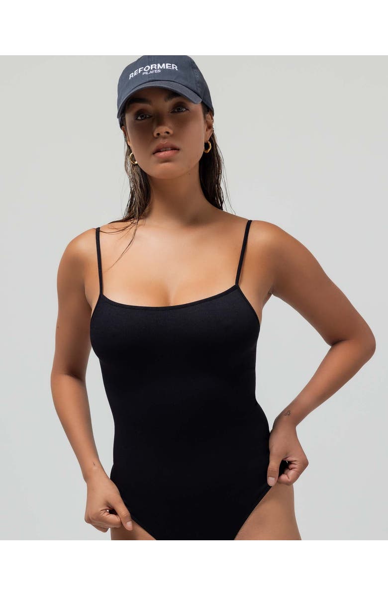 Reformer The Ribbed Bodysuit, Alternate, color, Black