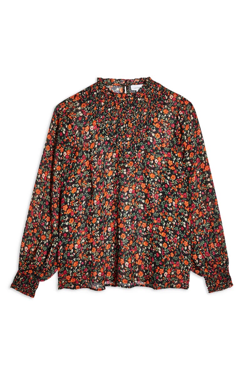 Topshop Ditsy Floral Print Blouse, Alternate, color, 