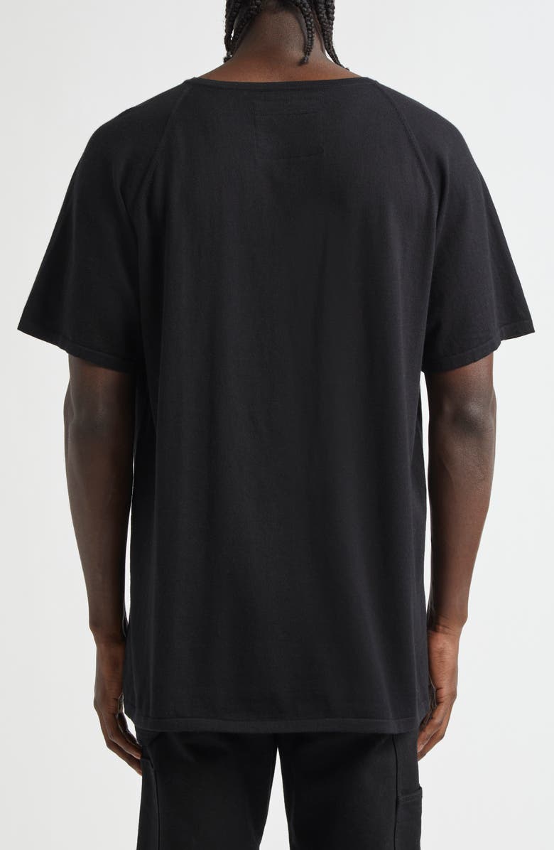 FRENCKENBERGER Raglan Sleeve Cotton & Cashmere T-Shirt, Alternate, color, Black