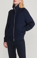 Varley Tyde Mixed Media Zip Front Sweatshirt