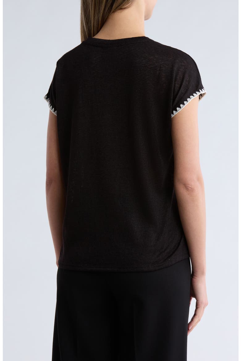 Whipstitch Pocket T-Shirt, Alternate, color, BLACK / NATURAL