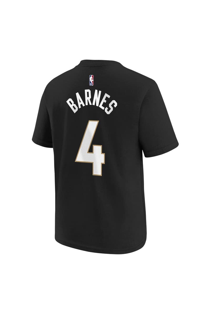 Nike Youth Nike Scottie Barnes Black Toronto Raptors 2024/25 City Edition Name & Number T-Shirt, Alternate, color,