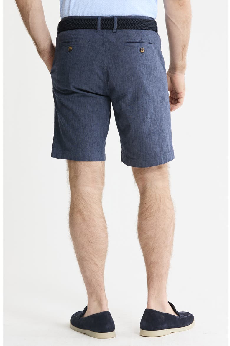 Stretch Chambray Shorts, Alternate, color, NAVY