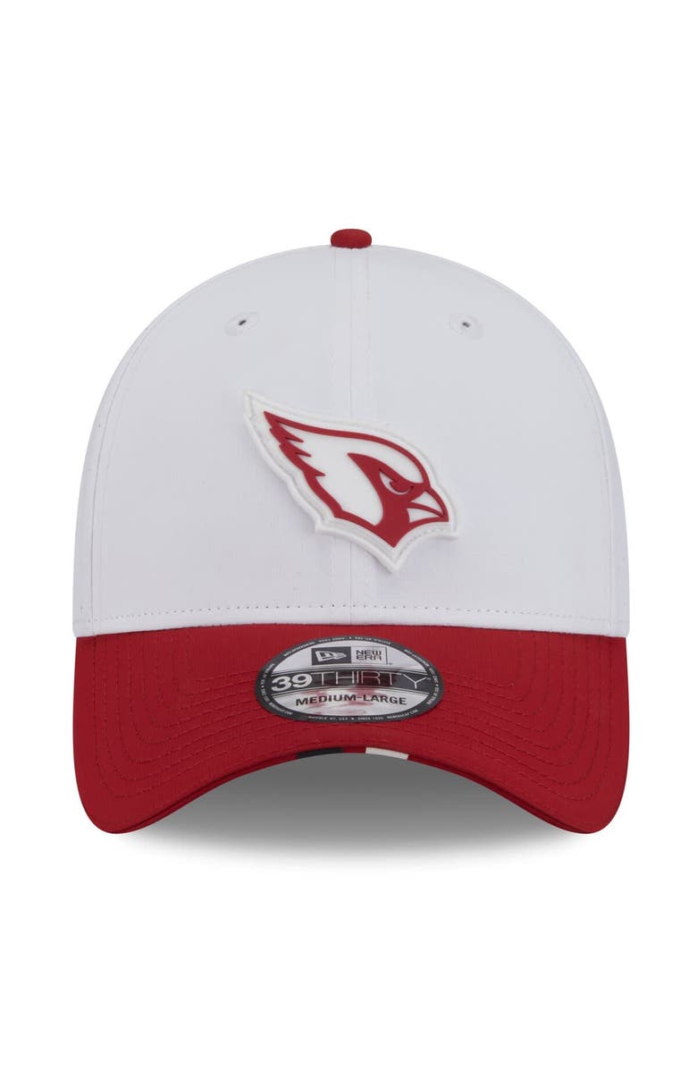 New Era Men's New Era White/Cardinal Arizona Cardinals 2025 NFL Training Camp 39THIRTY Flex Hat, Alternate, color, White
