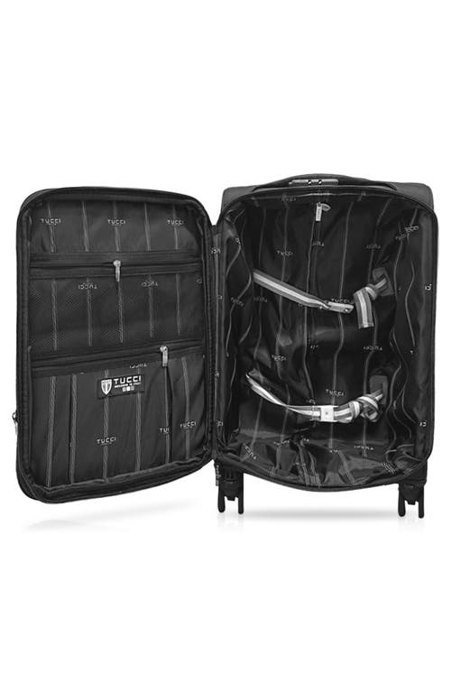Tucci Squistita 20-inch Softside Carry-on Luggage In Charcoal