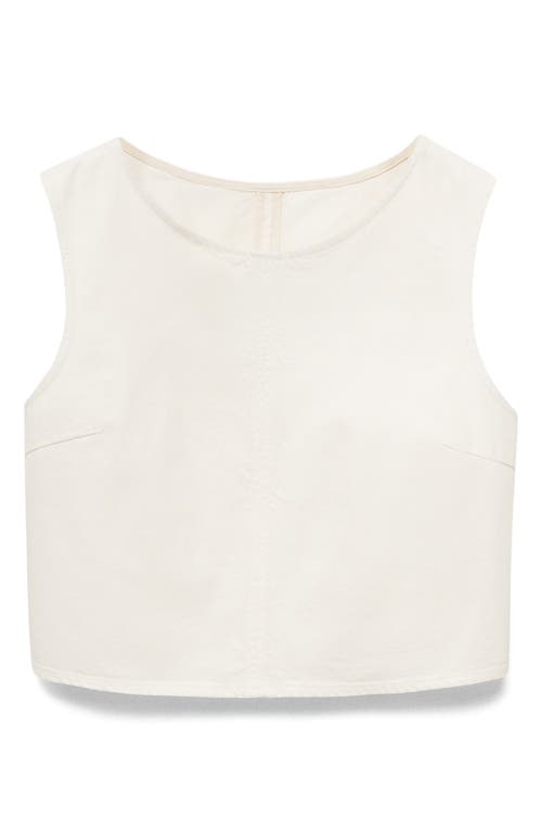 Mango Straight Jeans With Double-belt Off White In White