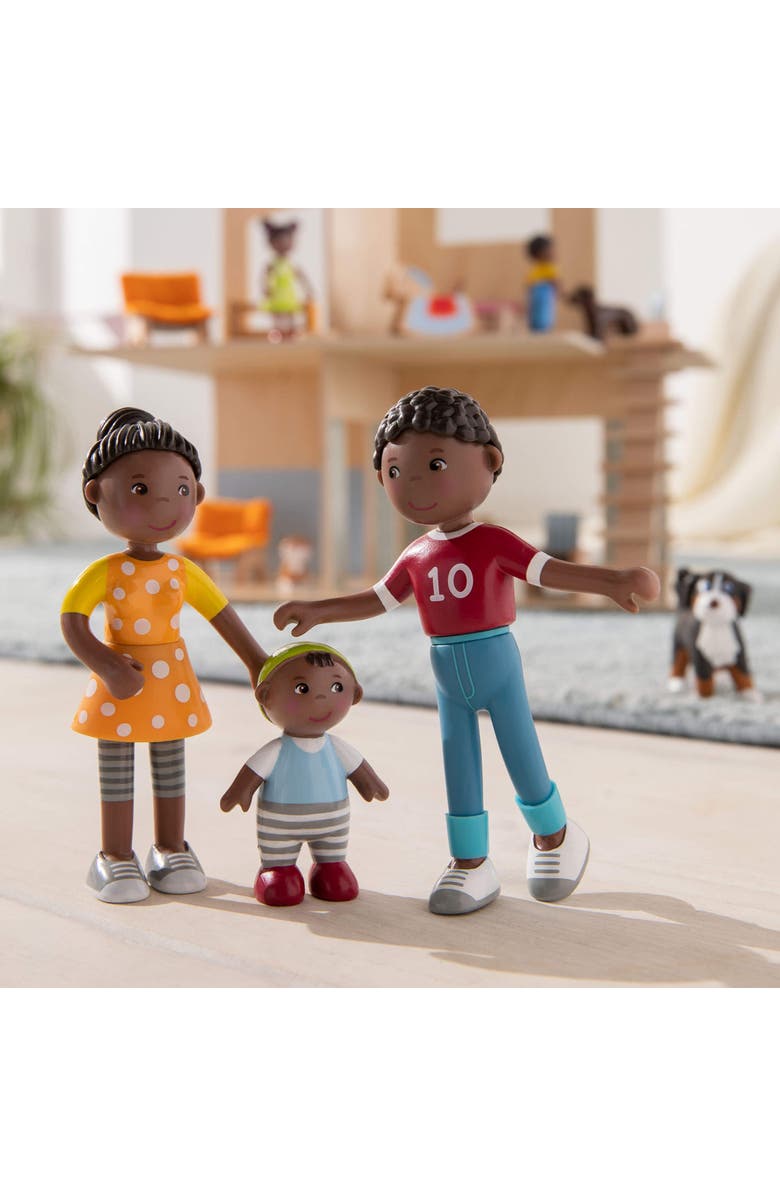 HABA Little Friends Family Time - Mom, Dad and Baby Dollhouse Toy Figures, Alternate, color, Multi