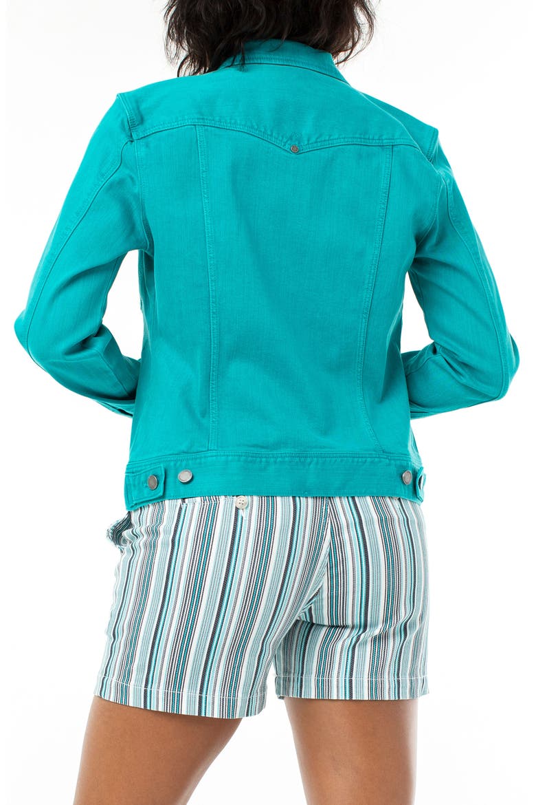 Denim Jacket, Alternate, color, TURQUOISE